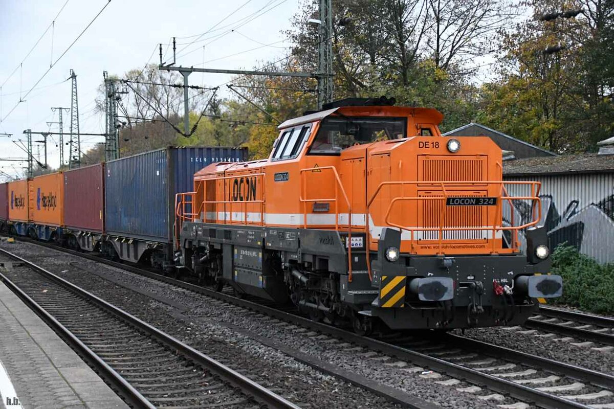 BRLL 4185 031-6 zog einen containerzug durch harburg,02.11.21