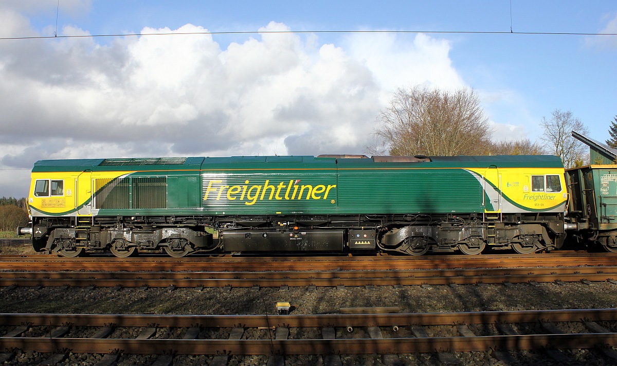 BRLL/Freightliner 1266 119-7(REV/EMD/02.04.2015) war heute mit einem Düngerzug zu Gast im Norden in Jübek. 01.03.2017