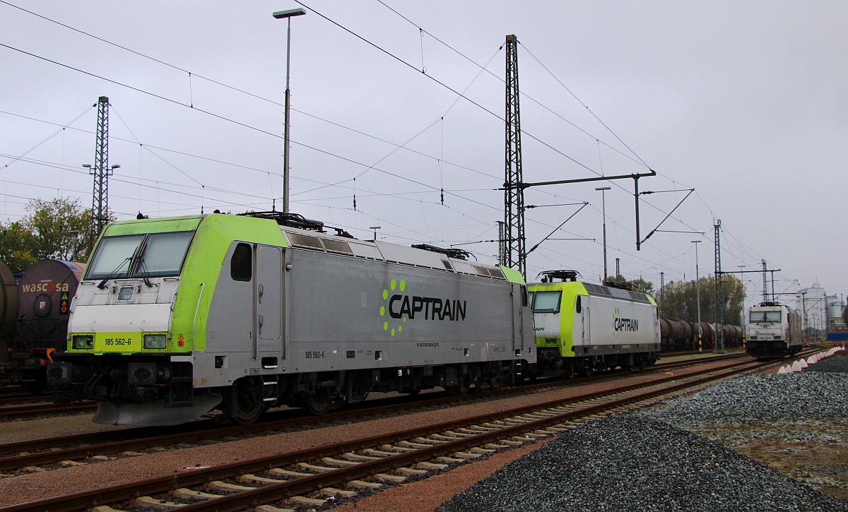 Captrain 185 562-6, 145 095-6 und RHC 185 349-8, Hohe Schaar 29.10.2022 