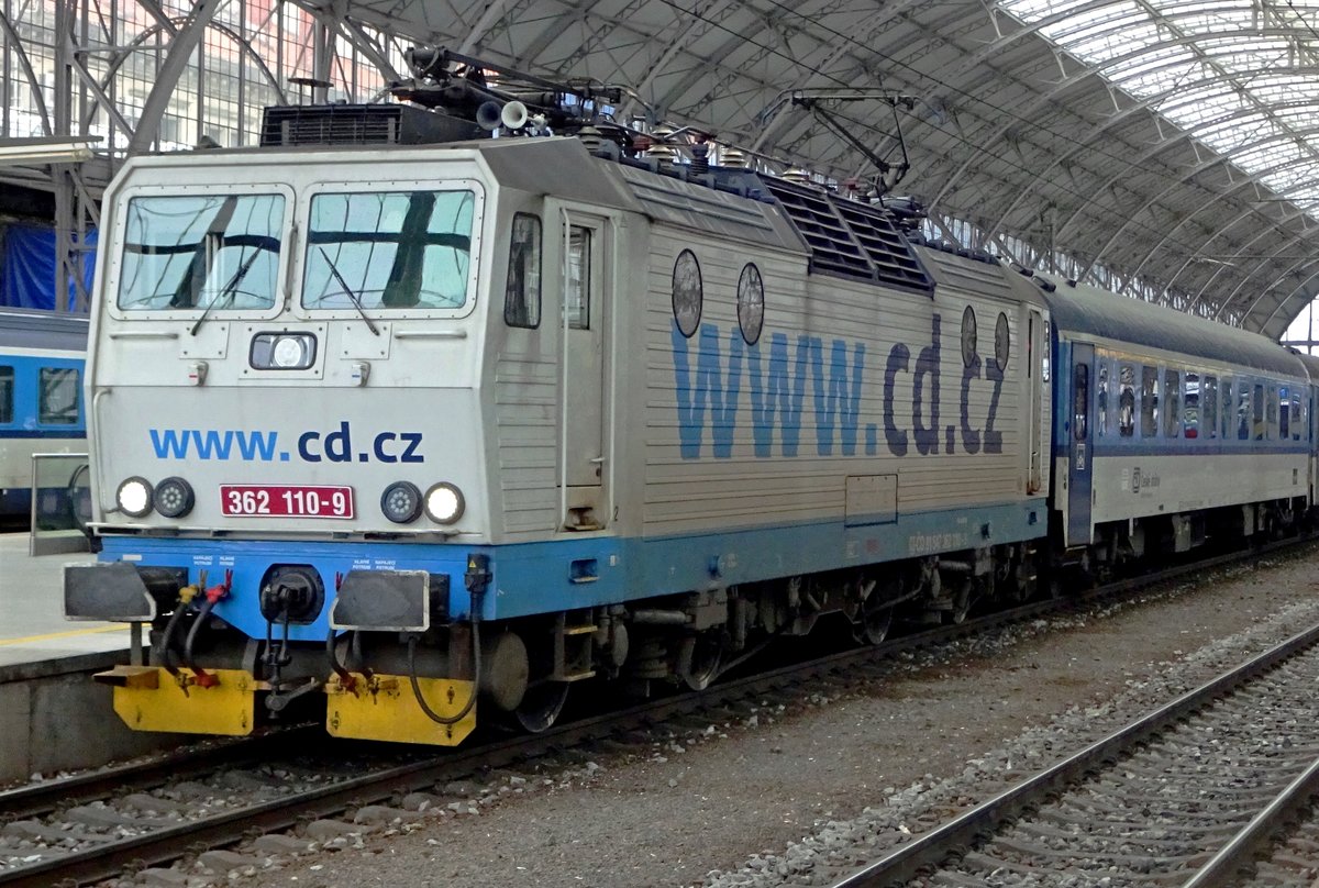 CD 362 110 wirbt für www.cd.cz in Praha hl.n. am 24 Februar 2020.