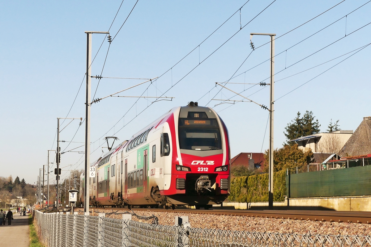 CFL KISS Z 2312 unterwegs in Rollingen/Mersch am 07.02.2020 (Jeanny)