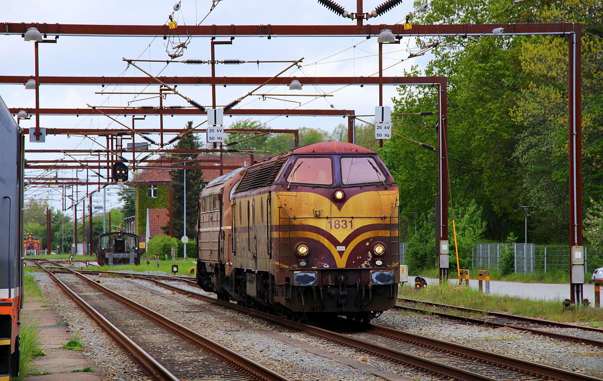 CFLCD 1831 zusammen mit der NEG/SRS MY 1148 auf Rangierfahrt im Bhf Pattburg. 13.05.2022