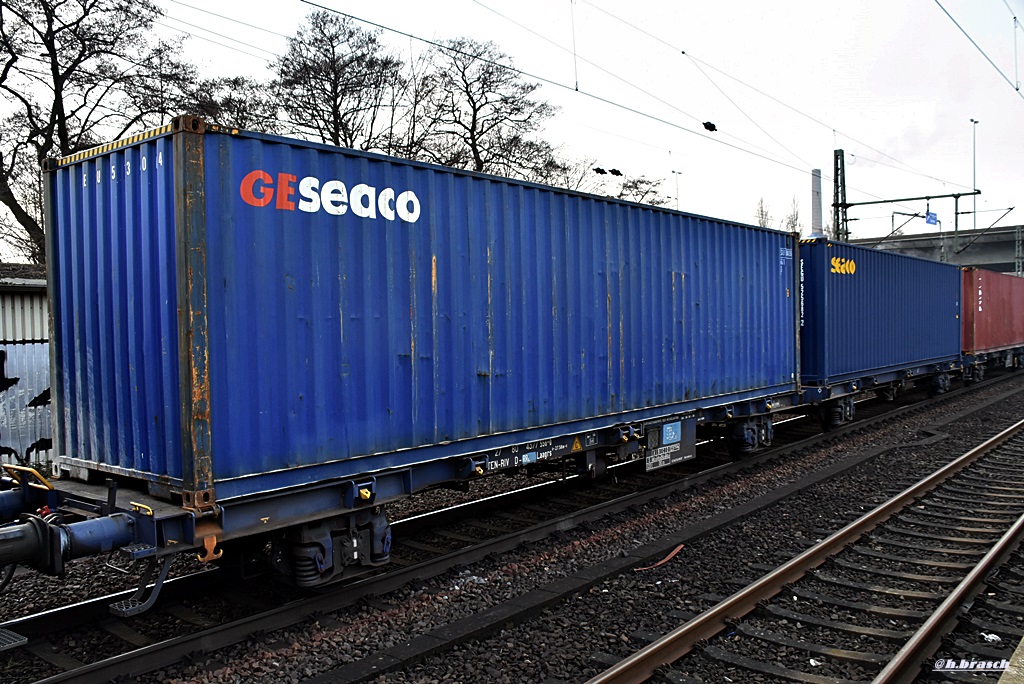 containertragwagen der gattung laagrs,zugelassen auf 27 80 4377 556-0,harburg 19.02.16