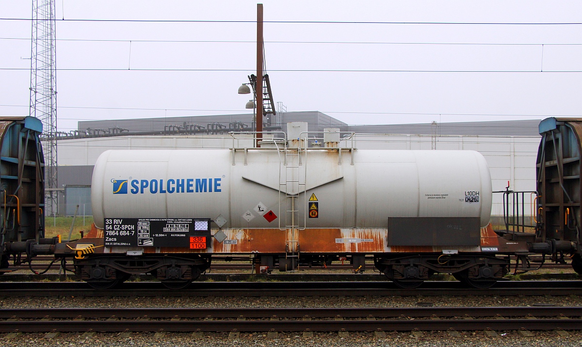 CZ-SPCH 33 54 7864 684-7 Gattung Zacs (Volumen 39.600 l ). Pattburg/DK 12.02.2023