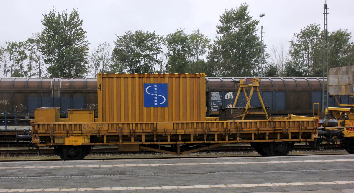 D-SPAG 27 80 3439 005-6, Gattung Kkklms. Spitzke Niederbord/Bauzugbegleitwagen. Niebll 15.09.2019