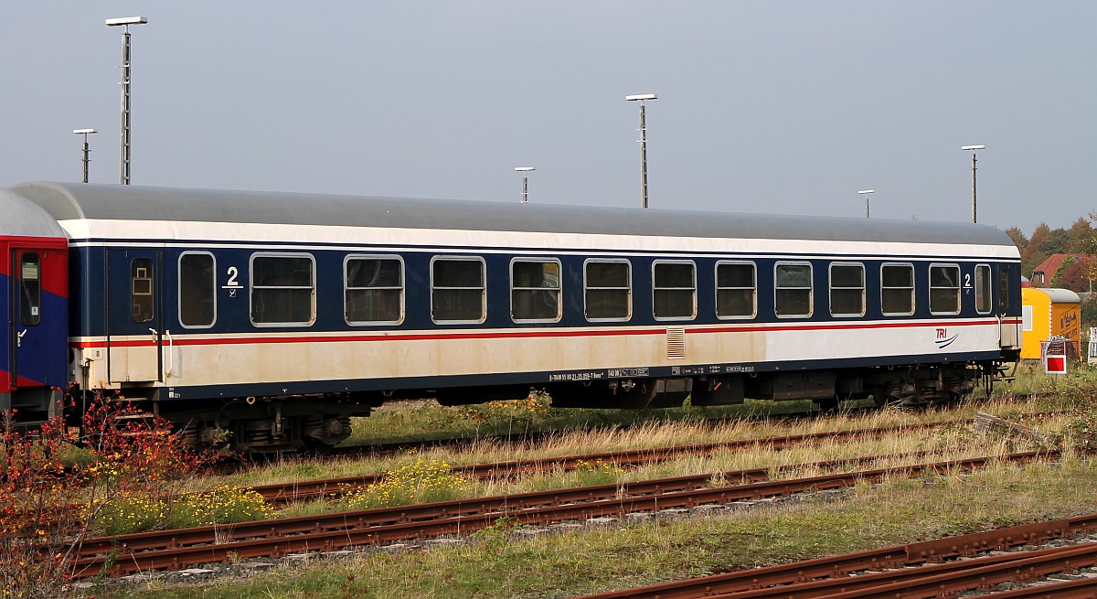 D-TRAIN 55 80 21-35 059-7 Gattung Bomz520 eingesetzt bei TRI/BTEX(ex NOB/FLEX). Husum-Nord 06.10.2018