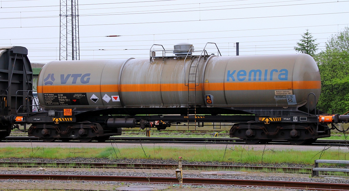 D-VTGD 33 80 7809 111-7 Gattung Zagns, vierachsiger Kesselwagen (53610 l), Pattburg 02.05.2014