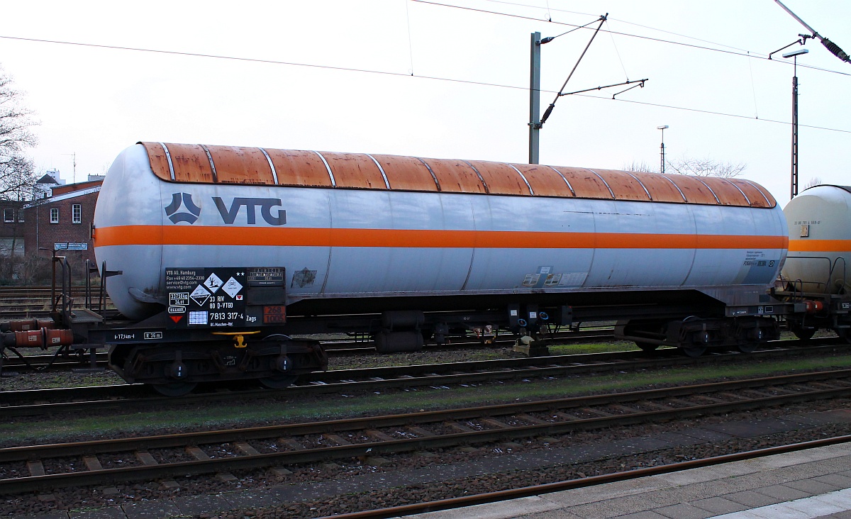 D-VTGO 3380 7813 317-4 Gattung Zags Volumen 106600l beladen mit 268/1005 Ammoniak Wasserfrei NH(Gefahrenklasse 2). Itzehoe 27.12.2014