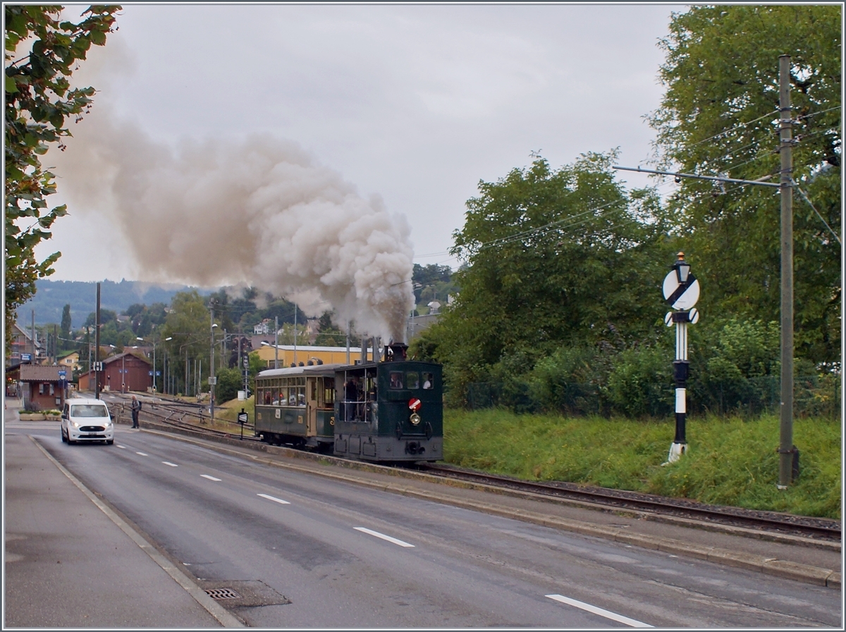 Das Berner Dampftram G 3/3 12 von BERNMOBIL historique ist bei der Blonay Chamby Bahn zu Besuch. 

10. Sept. 2021