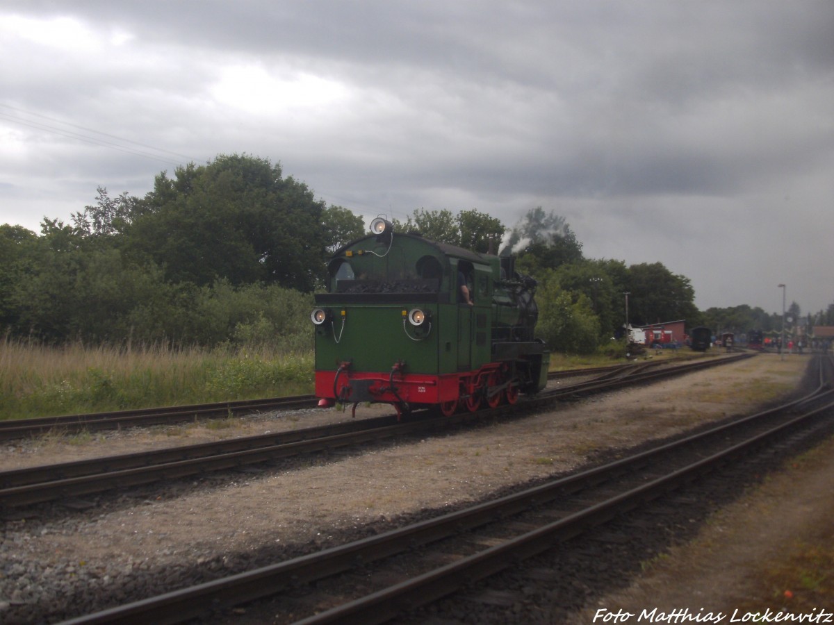 das Diesjhrige Geburtstagskind die RBB Mh52 zu ihrem 100 Geburtstag im Bahnhof Putbus am 14.6.14