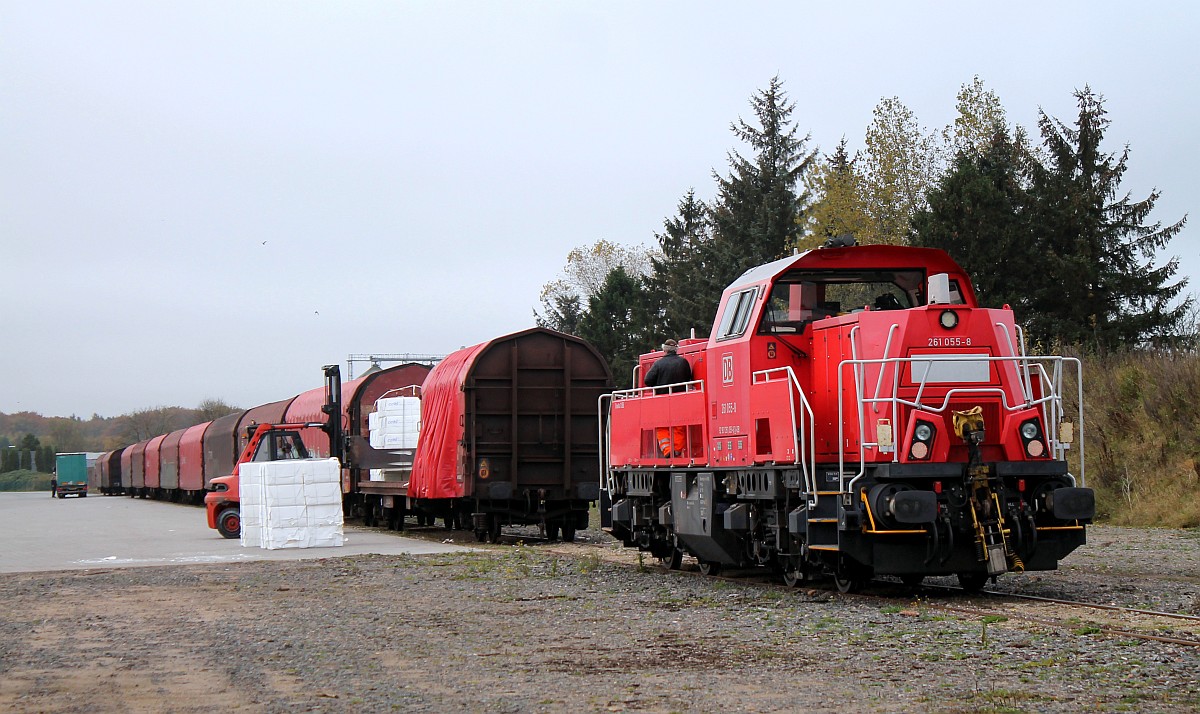 DB 1261 055-8 mit Kali Transport, Flensburg-Weiche 31.10.2016