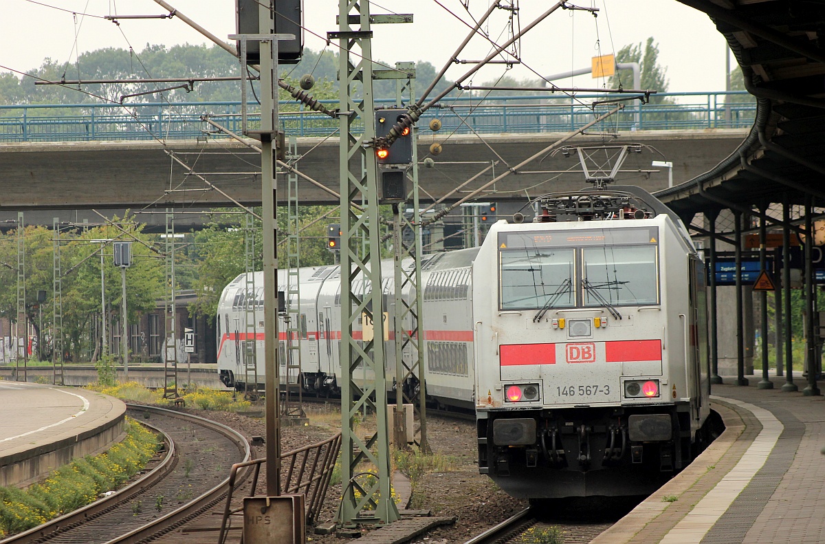 DB 146 567-3 mit IC 2 nach Norddeich Mole in Hamburg-Harburg. 03.10.2020