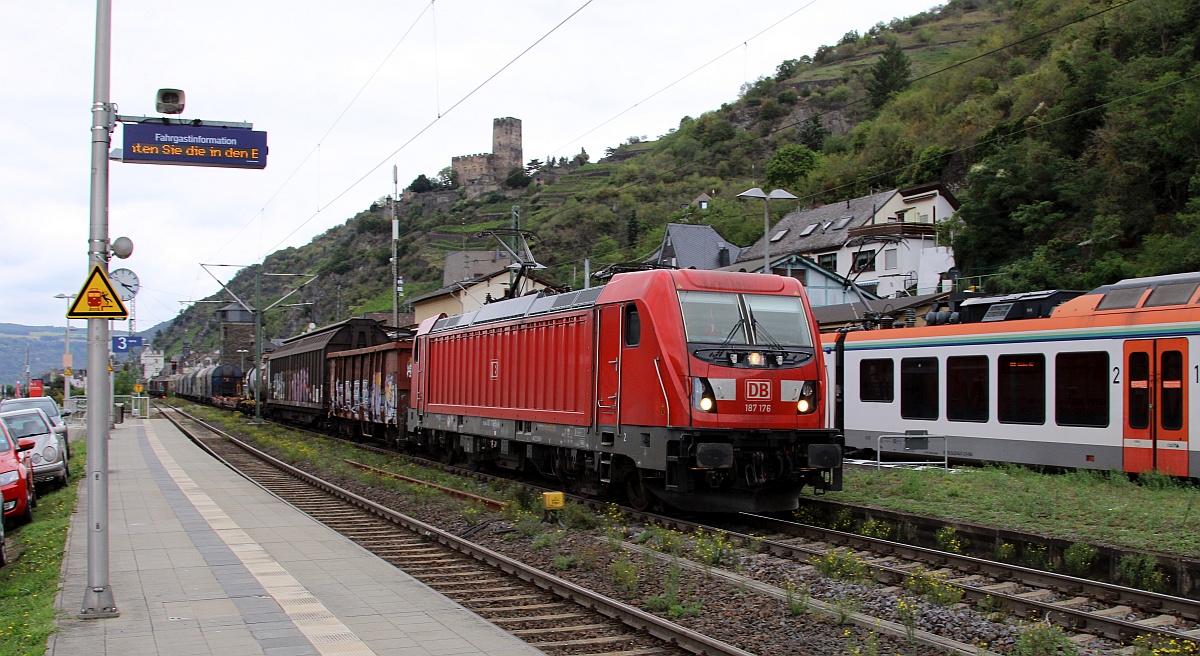 DB 187 176 mit Mischer. Kaub 16.09.2021