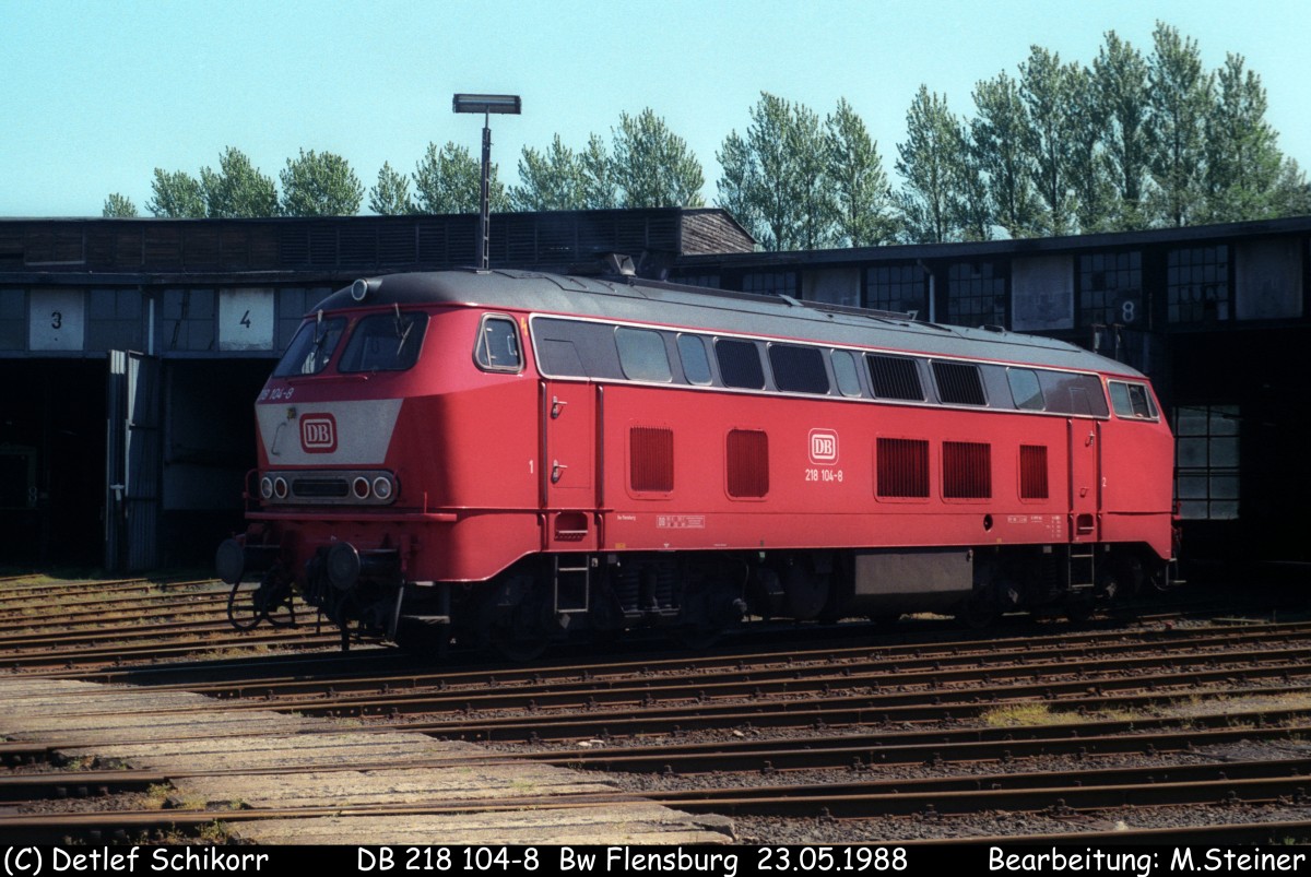 DB 218 104-8 Bw Flensburg 23.05.1988(DigiScan 042)