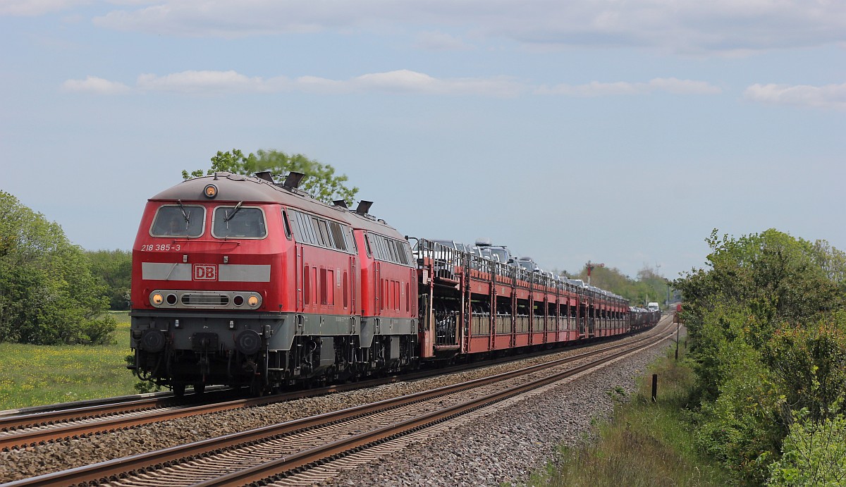 DB 218 385 und 344 mit AS nach Westerland. Dreieckskoog 31.05.2020