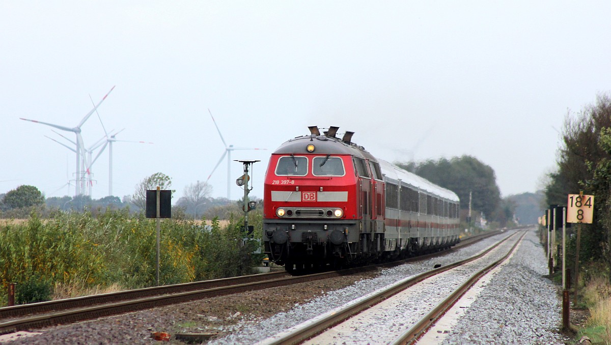 DB 218 397 + 315 mit IC 2229 nach Frankfurt, Loheide/Langenhorn 19.10.19