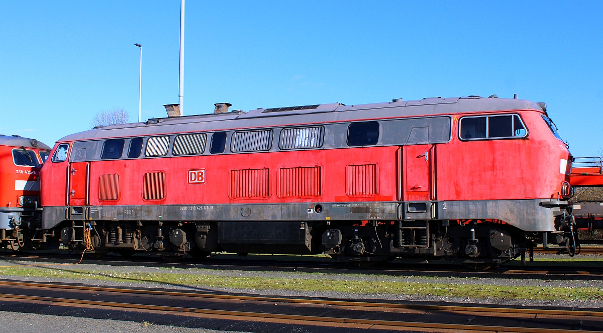 DB 218 421-6, REV/MMF/14.04.16, Niebüll Bw, 26.02.2022