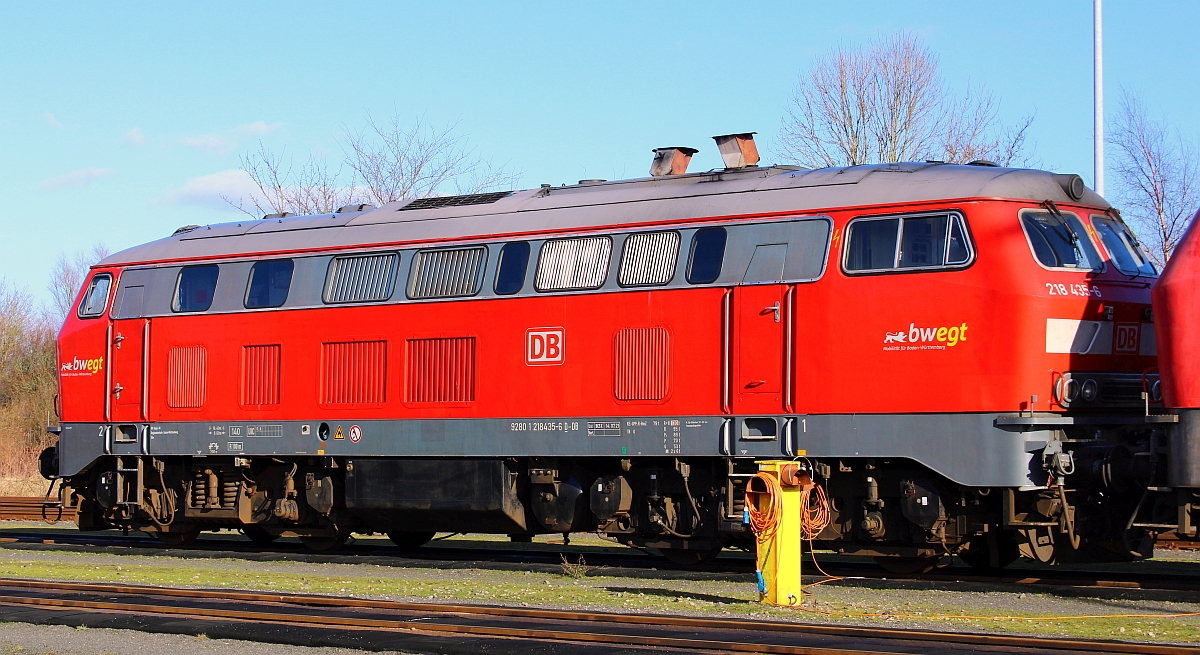 DB 218 435-6, REV/BCS X/14.07.21, Niebüll Bw, 26.02.2022