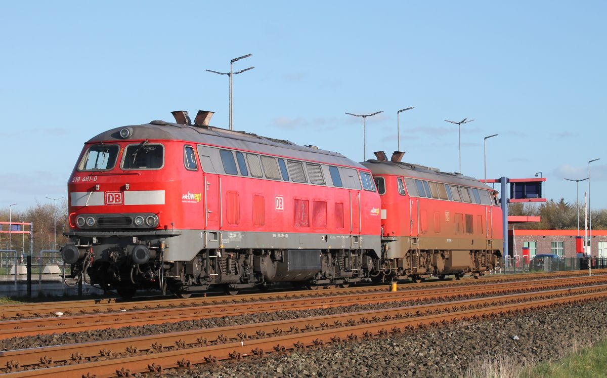 DB 218 481-0 + 322-6 Niebüll 31.03.2019