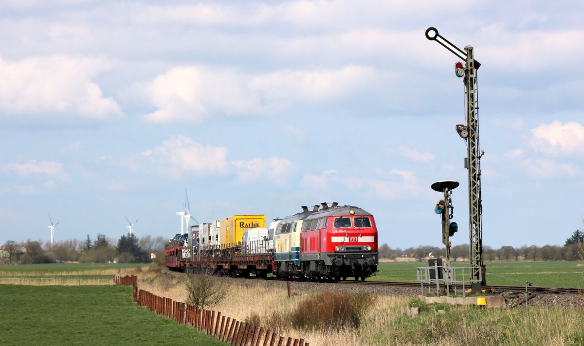 DB 218 481-0 + 460-4 Lehnshallig 13.04.2019