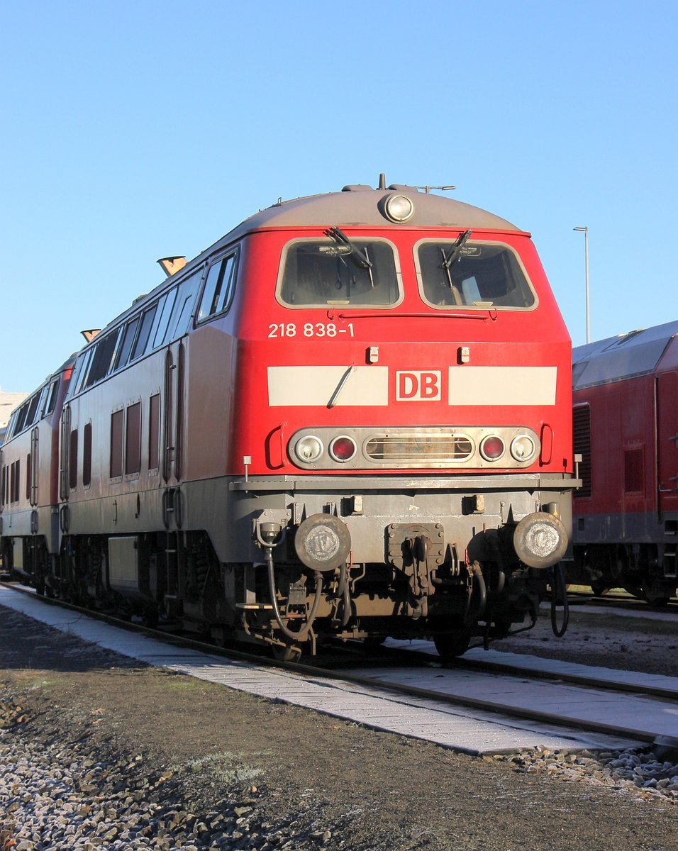 DB 218 838-1 ex DB 218 373, REV/HB X/18.12.14, Verl/ANB/24.11.21, Bw Niebüll 25.12.2020