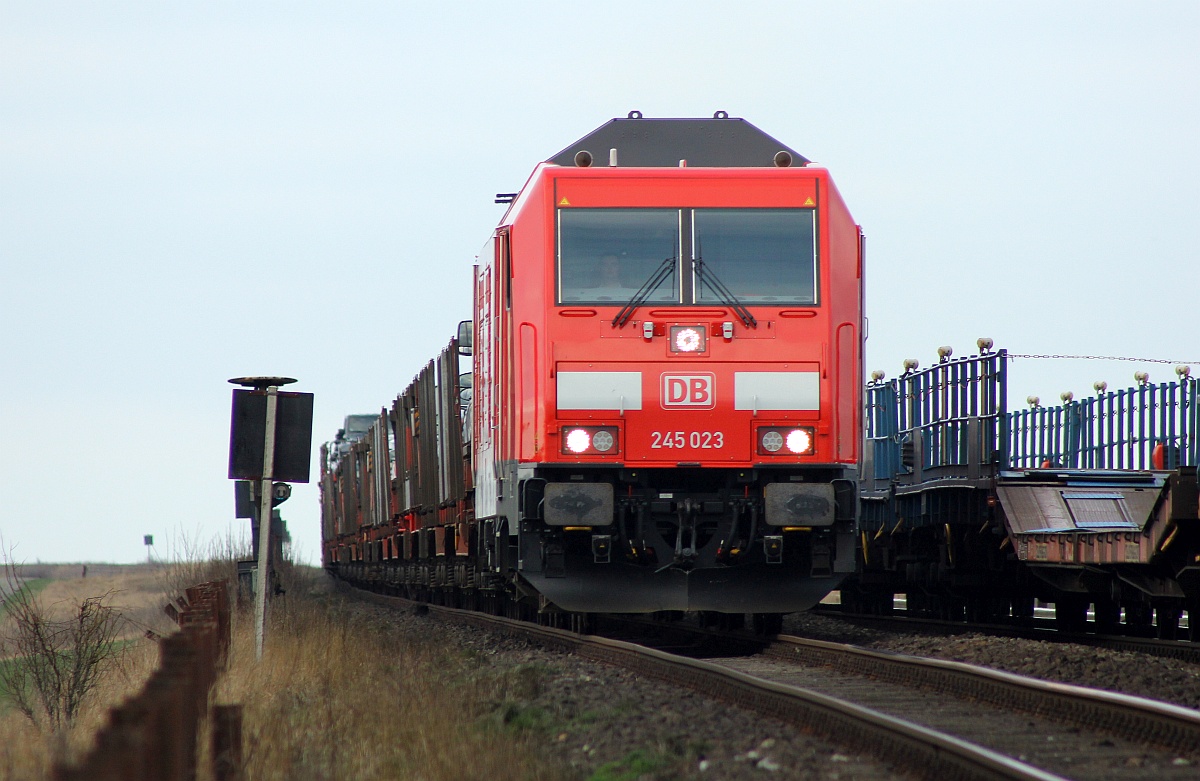 DB 245 023 mit SyltShuttle Klanxbüll 08.01.2017