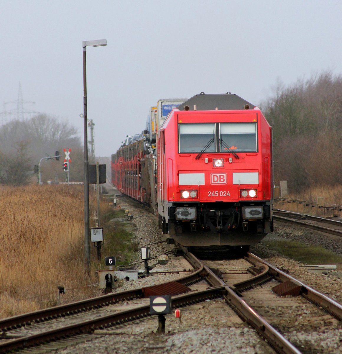 DB 245 024 mit AS nach Niebll. Klanxbll 05.01.2019