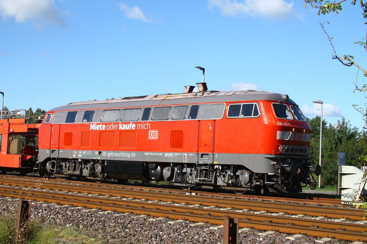 DB Gebrauchtzug 218 431 Niebll AZ 06.09.2025