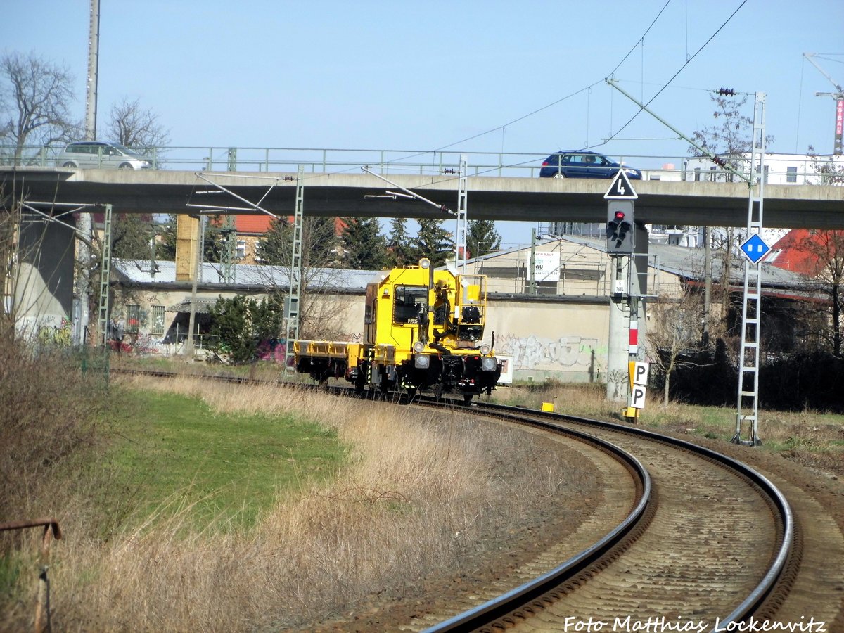 DB Instandhaltungsfahrzeug unterwegs nach Delitzsch Gbf am 24.3.17