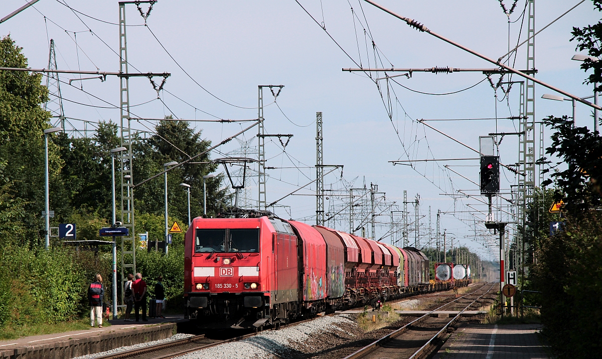 DBCSC 185 330 mit Güterzug in Jübek 29.07.2022