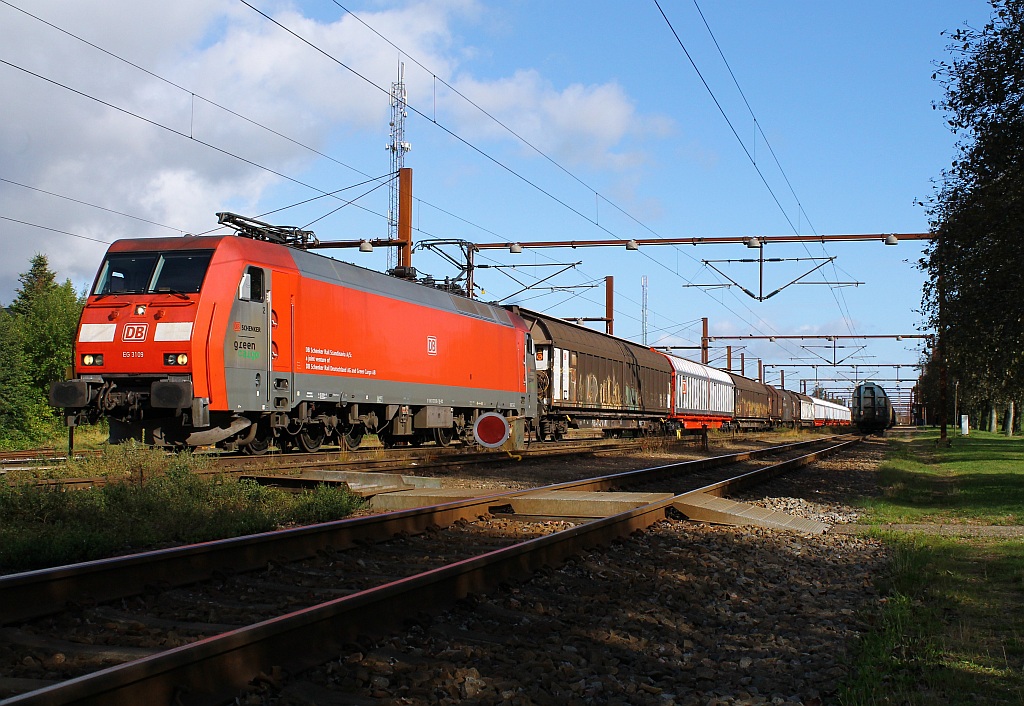 DBS/RSC EG 3109 steht mit ihrem Gz im Gbf Padborg. 14.08.2013