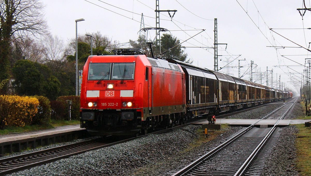 DBSSC 185 322-2 mit Gz nach Norden. Jbek 06.04.2022