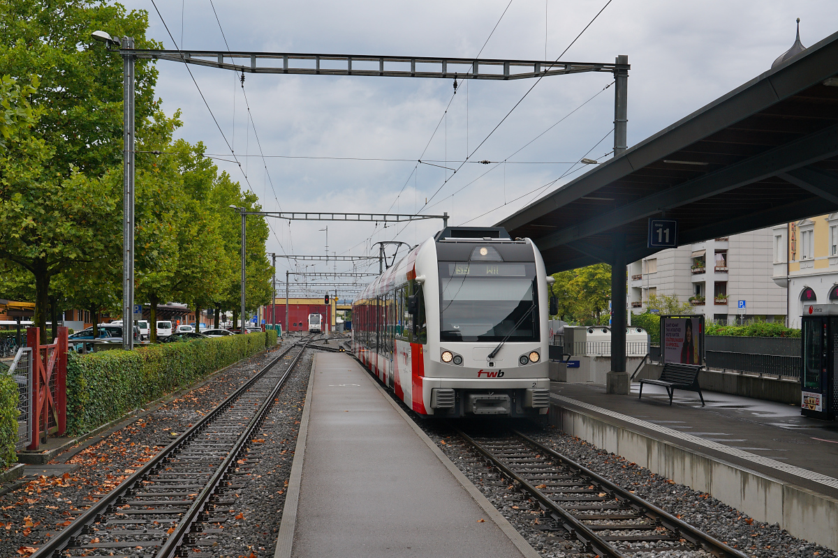 Der ABe 4/8 7002 trifft am 17.08.2026 in Wil ein