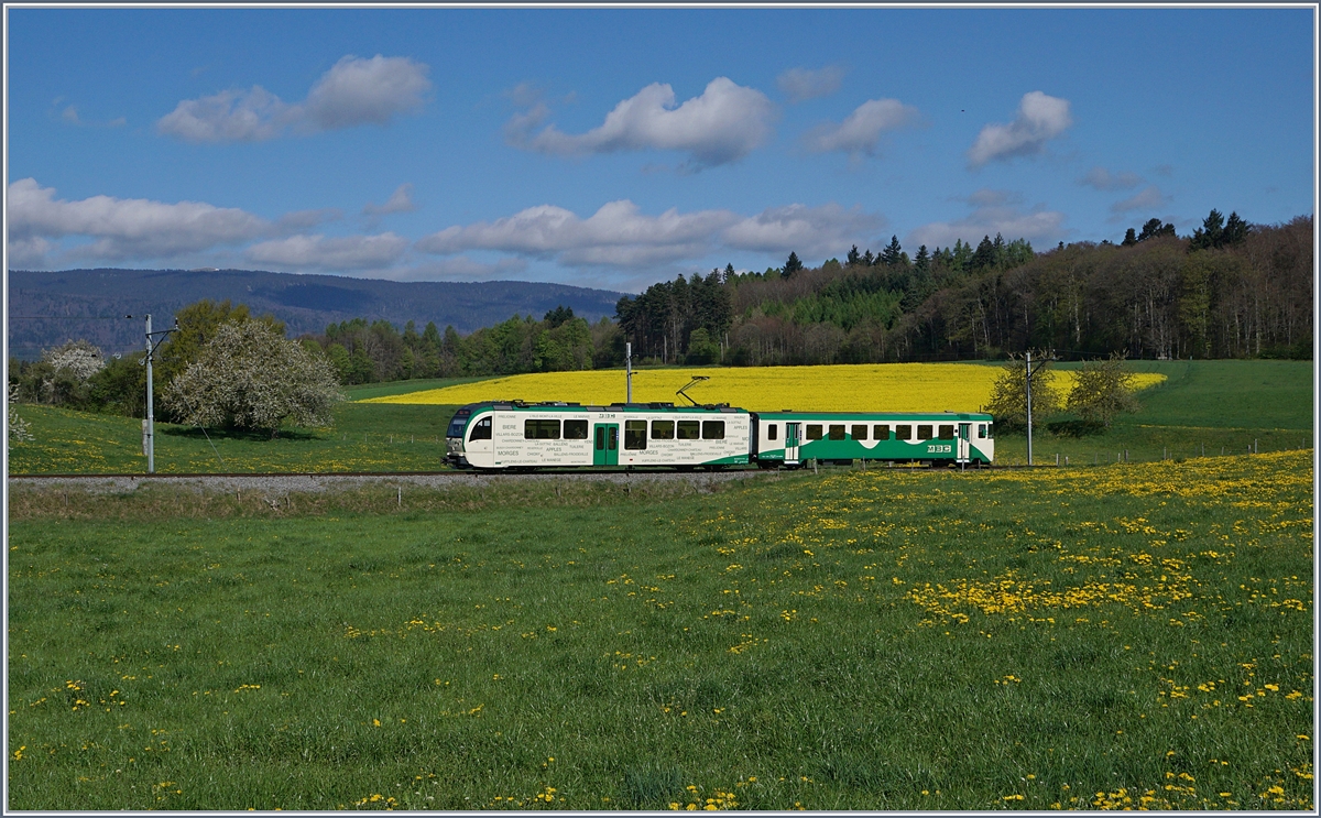 Der BAM Regioanlzug 421 von L'Isle nach Apples kurz vor seinem Ziel.
14. April 2017