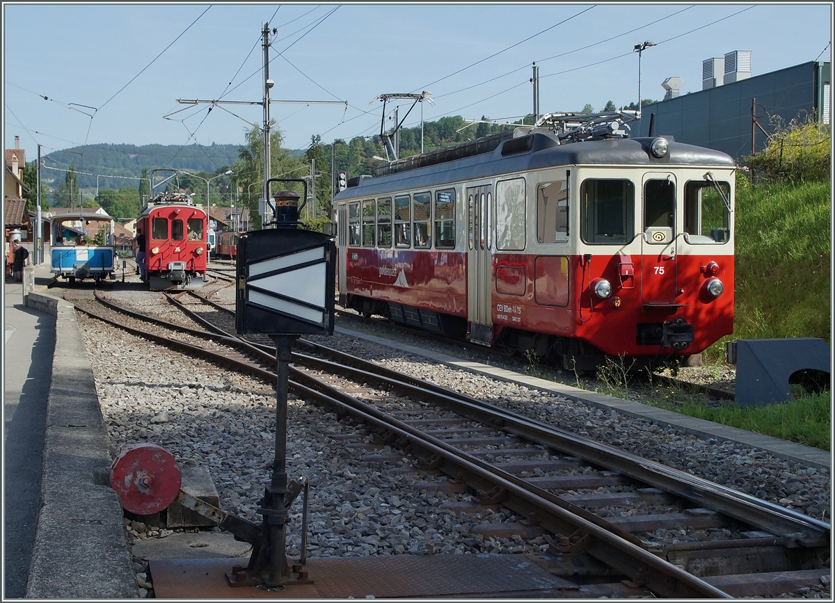 Der CEV BDe 2/4 N 75 gehrt (noch) nicht zur Blonay-Chamby Bahn.
9. Juni 2014