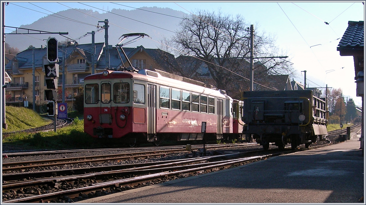 Der CEV BDeh 2/4 in Blonay.
2. Dez. 2016