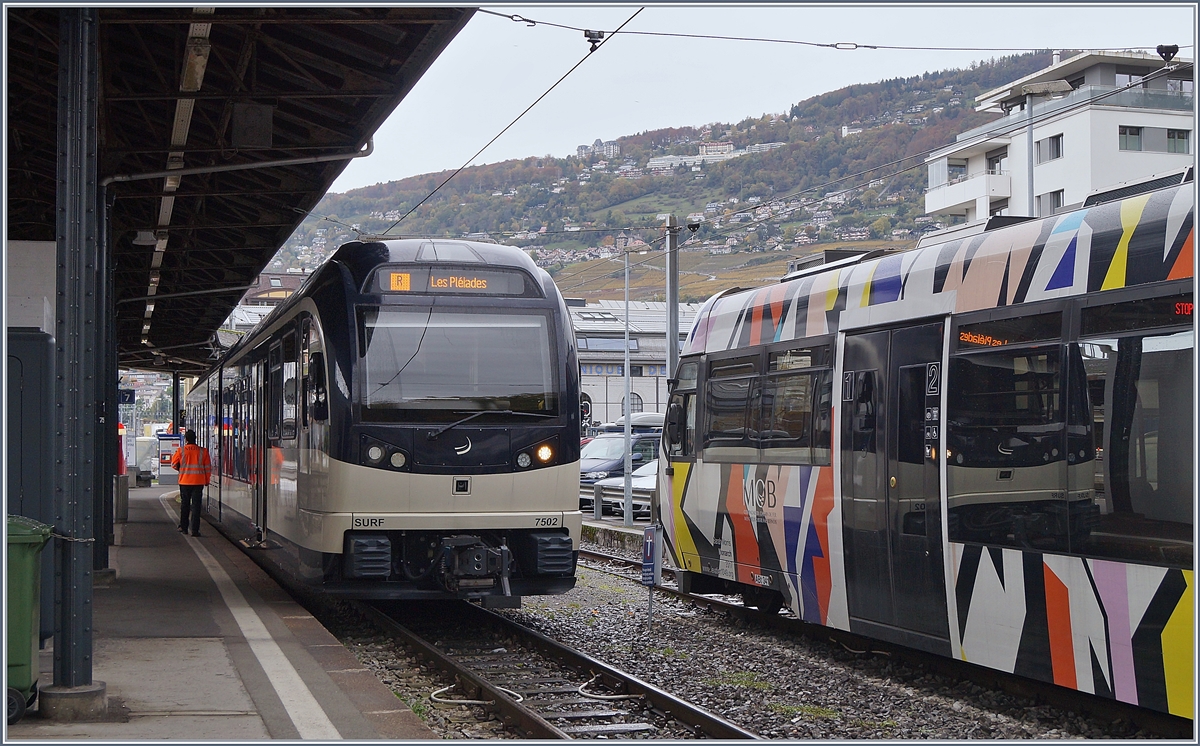 Der CEV MVR ABeh 2/6 7502 in Vevey. 

7. Nov. 2019