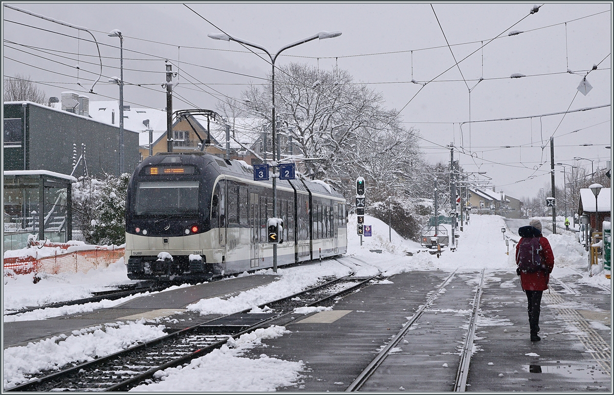 Der CEV MVR ABeh 2/6 7501 verlässt Blonay in Richtung Les Pléiades. 

25. Jan. 2021