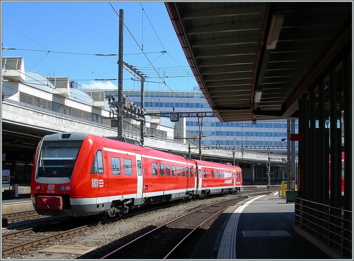 Der DB VT 612 902 in Lausanne. 
20. Aug. 2013