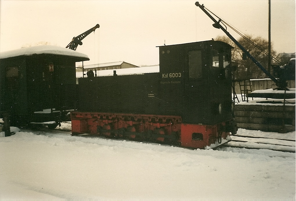 Der Dieselmoppel K�f6003 in der Putbuser Einsatzstelle.