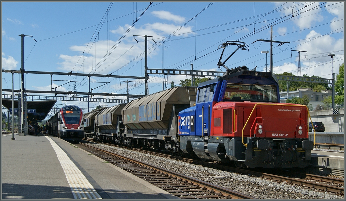 Der Eem 923 001-2 in Morges.
27. Juli 2015