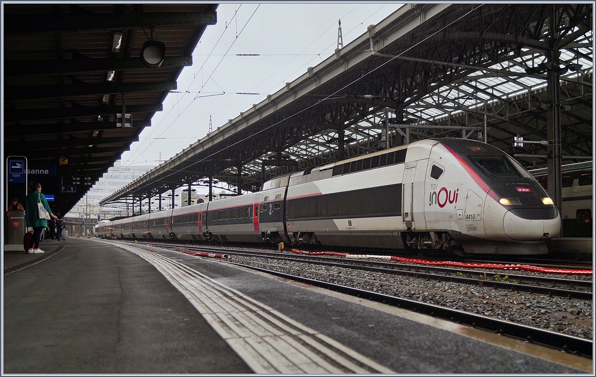 Der Lyria TGV 4410 ist von Paris Gare de Lyon kommend in Lausanne angekommen.

9 Okt. 2019