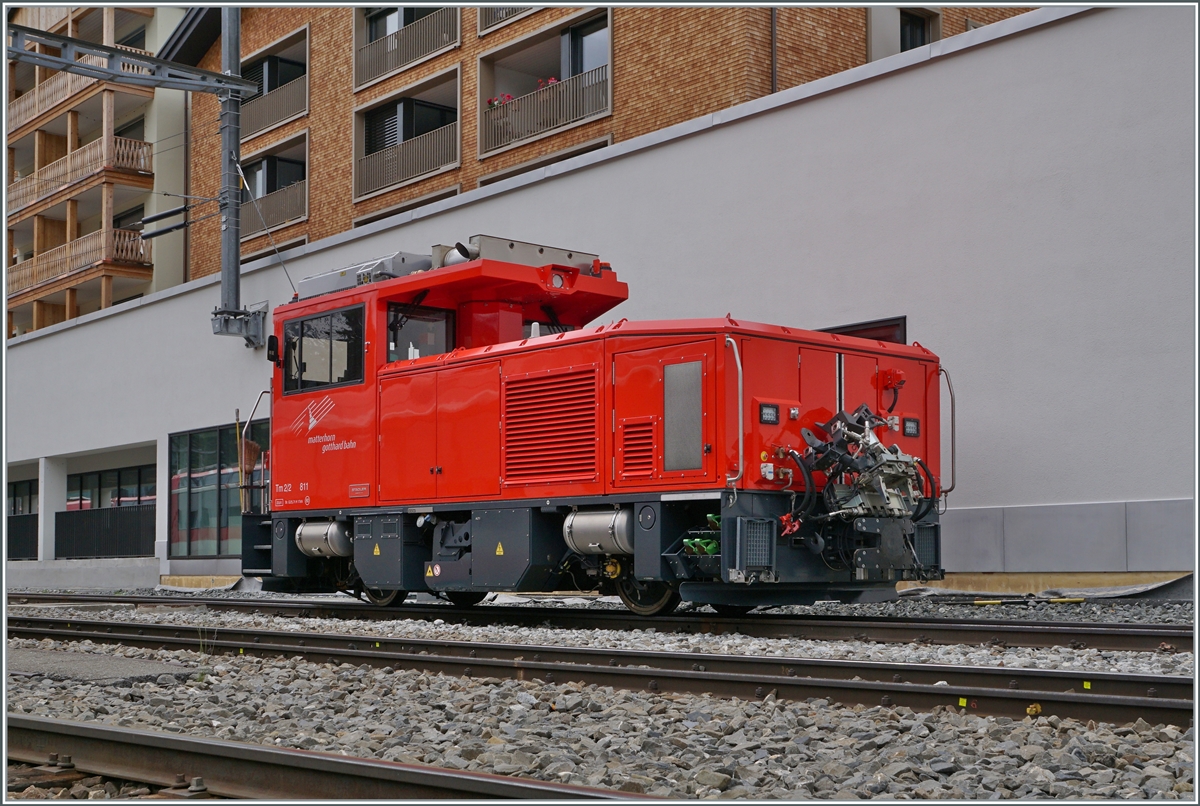 Der neue MGB Tm 2/2 811 in Andermatt. 

23. Juni 2021