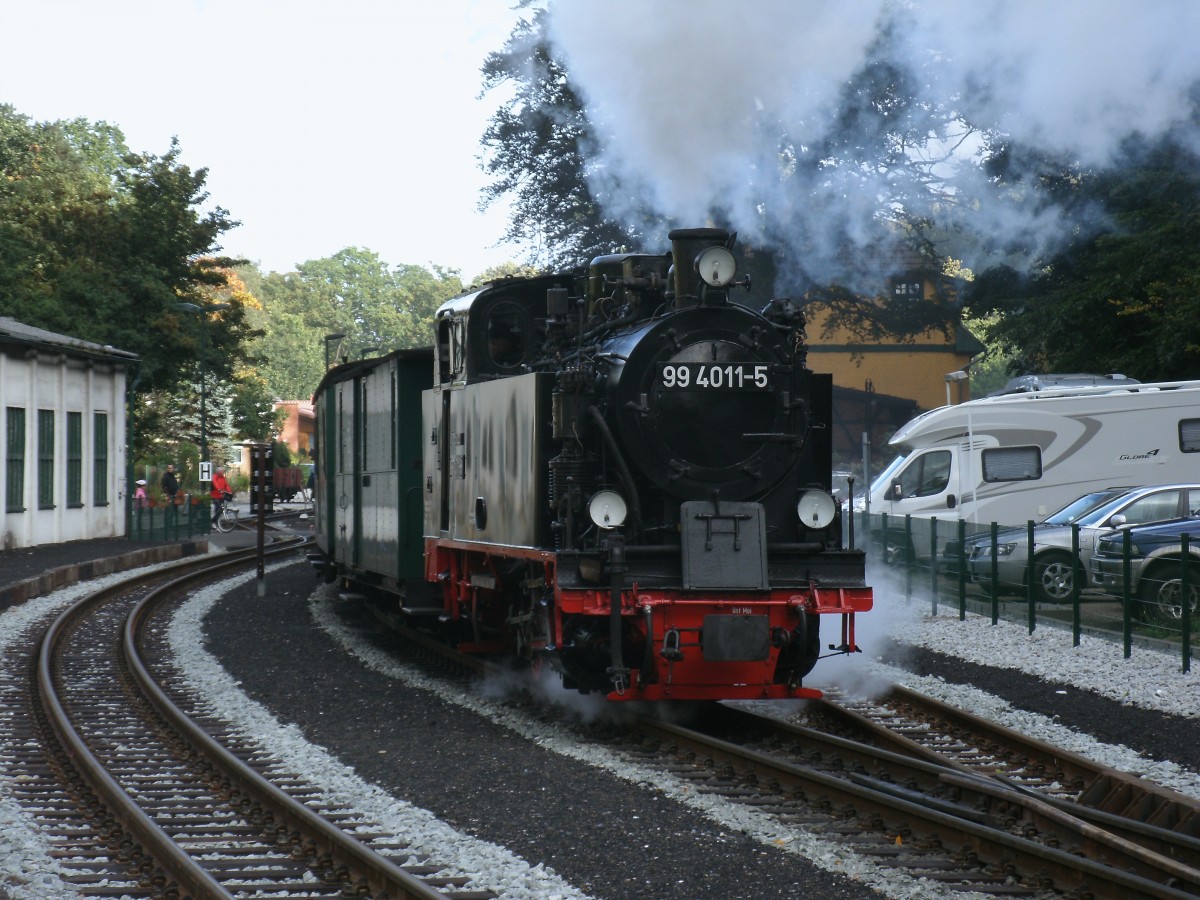 Der  Panzer  99 4011 verließ,am 30.September 2012,Göhren.