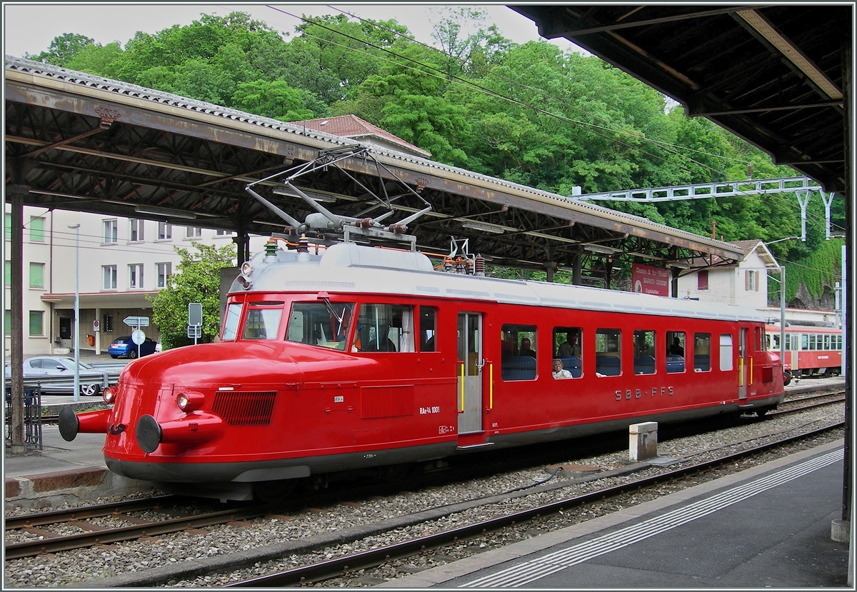 Der RAe 2/4 1001 in Vevey. 
12. Juni 2010