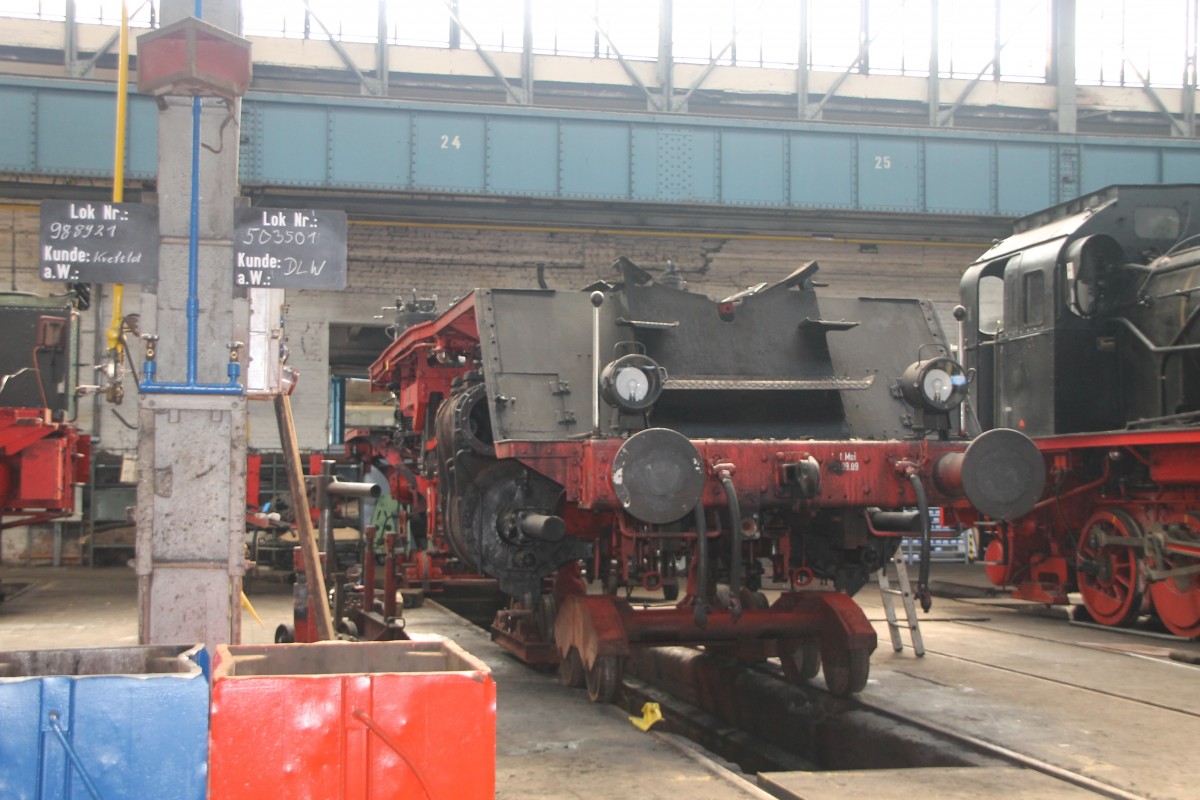 Der Rahmen der Meininger 50 3501 im DLW Meiningen am 29.M�rz.2014