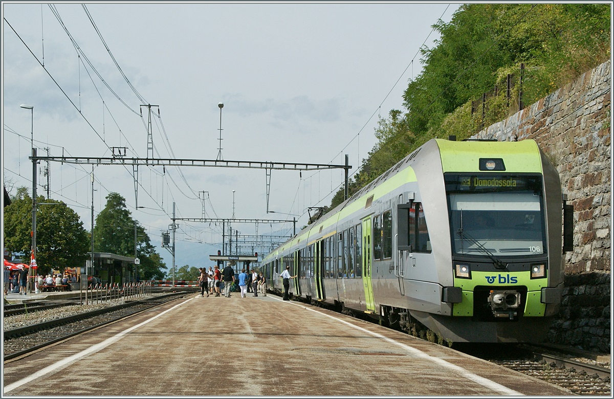 Der RE Ltschberger frht heute zur Feier des Tages (100 Jahre BLS) bis Domodossola. 
Hohtenn, den 7.Sept. 2013