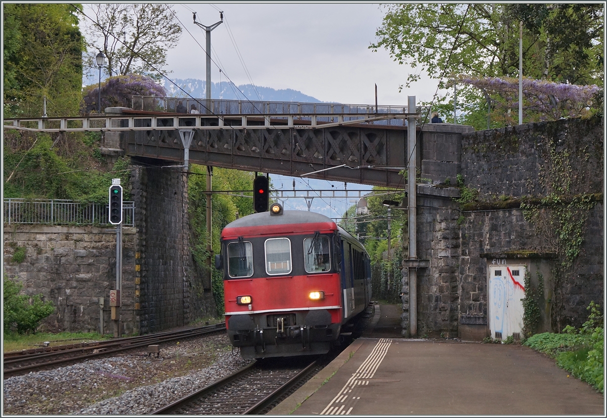 Der Steuerwagen des Lausanner Disp Pendel in Vevey.
18. April 2014