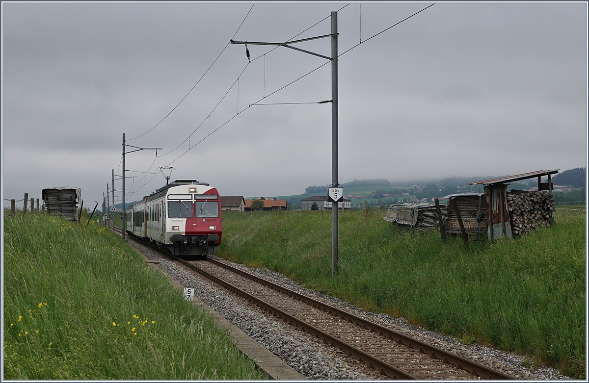 Der TPF RBDe 567 181 Pendelzug ist als RE 4020 ist kurz vor Vaulruz von Fribourg nach Bulle unterwegs. Interessant, wie der Bahndamm als Lagerplatz genutzt wird, was nicht nur praktisch, sondern auch fotogen ist.

12. Mai 2020