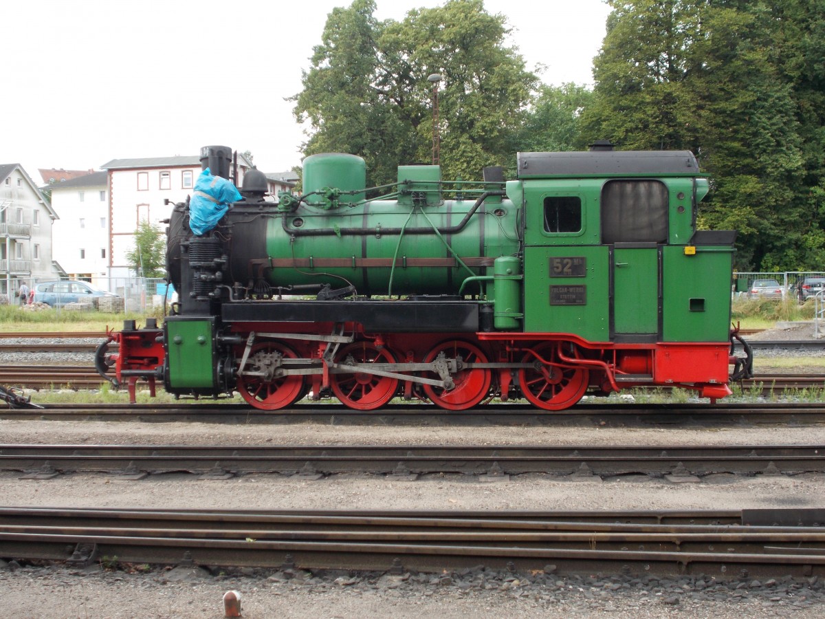 Die 100j�hrige Mh52 (99 4632),am 04.August 2014,auf einem Putbuser Abstellgleis.